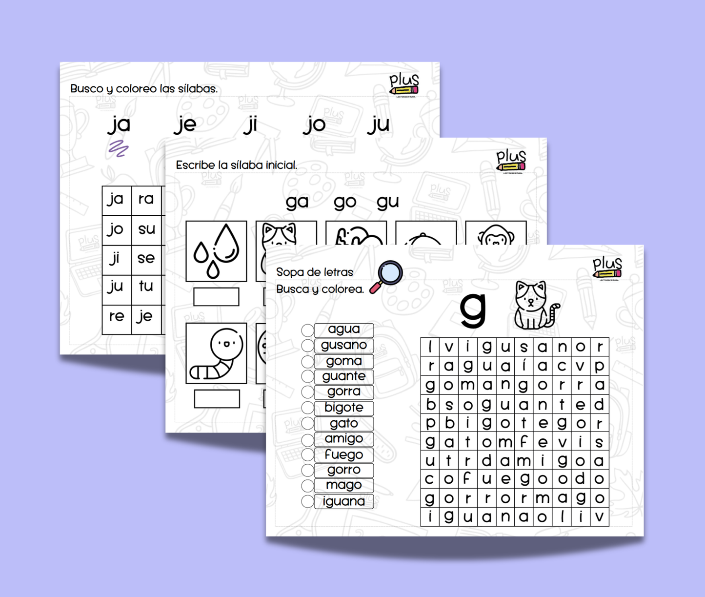 Bloque 3: F, B, J, G, Ñ