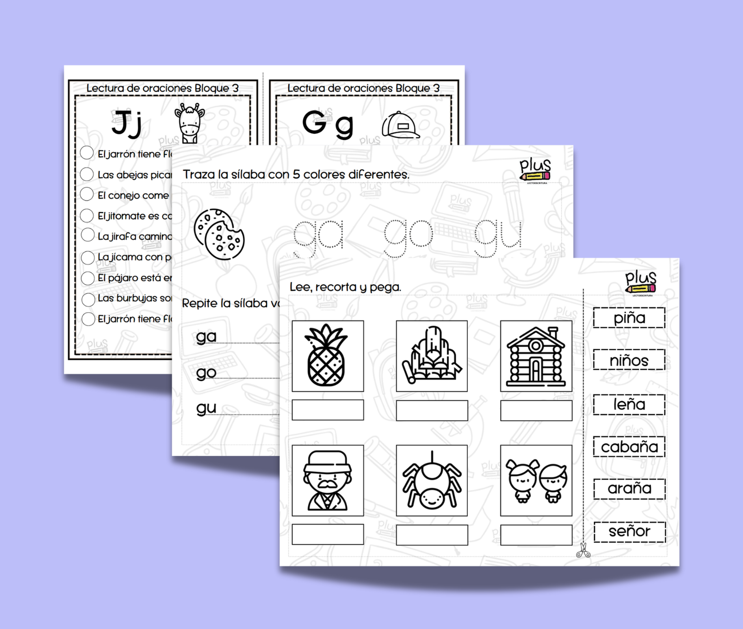 Bloque 3: F, B, J, G, Ñ