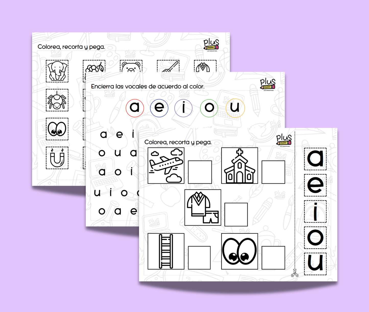 Vocales: A, E, I, O, U.